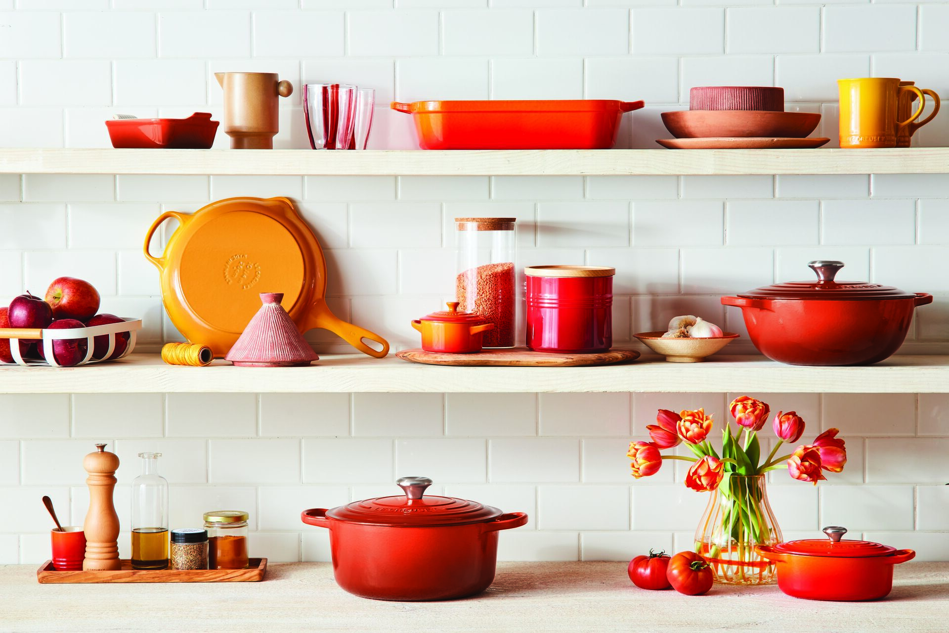 Le Creuset Flame Cerise Nectar Collections